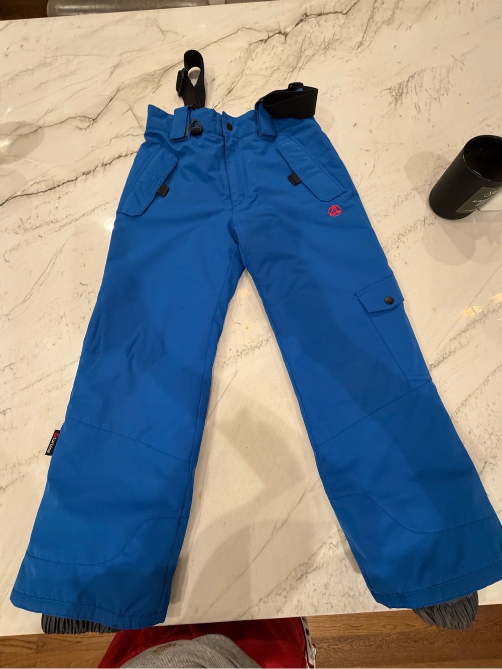Turbine Boys Snow Pants Royal Blue Size Small — Ski Snowboard Suspenders